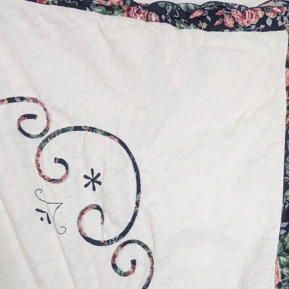 Shabby Chic Fulls Size Cotton Duvet Cover Roses Floral Ruffles‎ Cottagecore